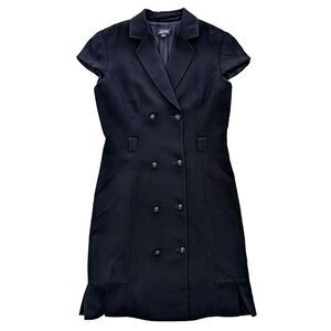 Tahari Arthur S. Levine Vest Dress button-down with ruffled hem